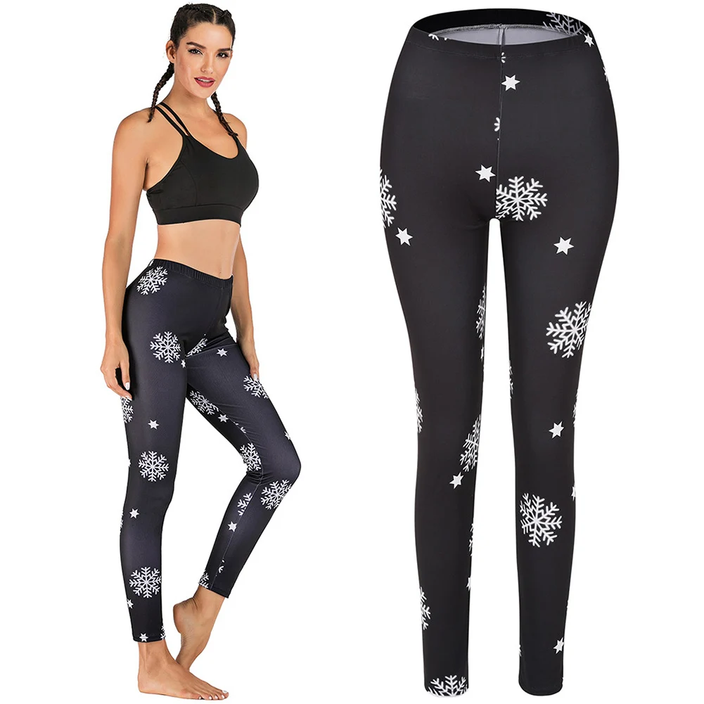 

Women Christmas Print Leggings Elastic Breathable Sports Fitness Yoga Pants TC21