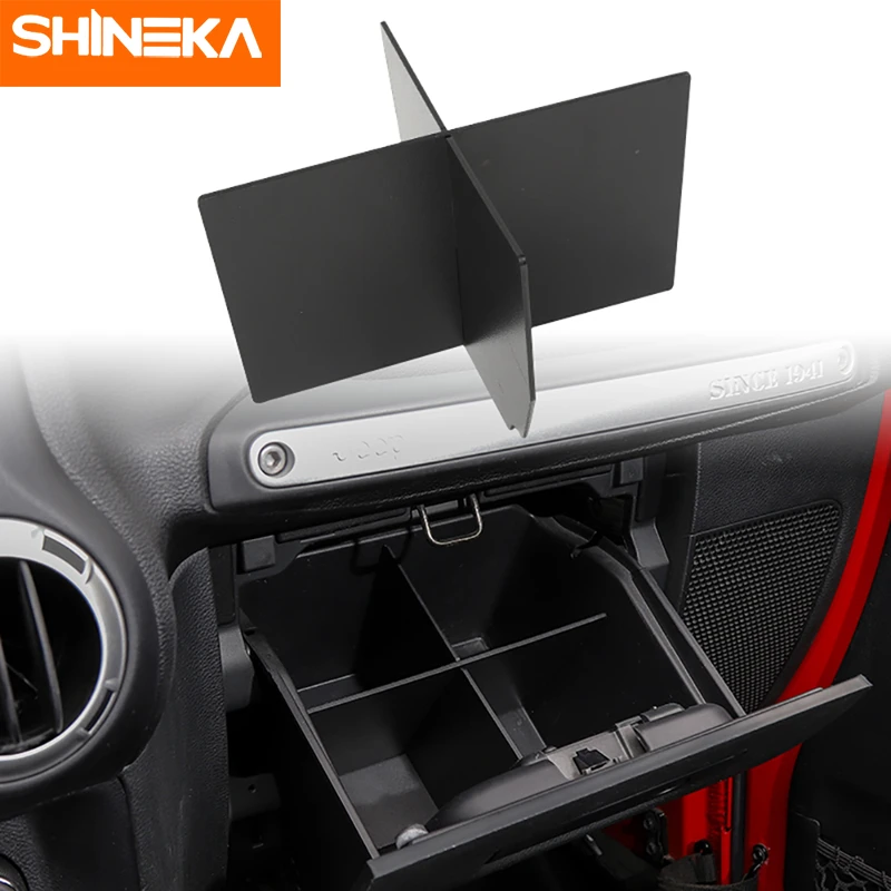 SHINEKA укладка для Jeep Wrangler JK 2011- ABS автомобильный ящик для хранения комплект для органайзера аксессуары для Jeep Wrangler JK