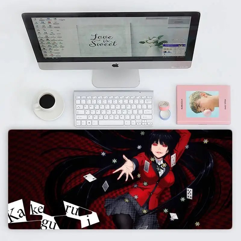 

Crazy Excitement anime Kakegurui Runa Natural Rubber Gaming mousepad Desk Mat Desk Table Protect Game Office Work X XL Non-slip