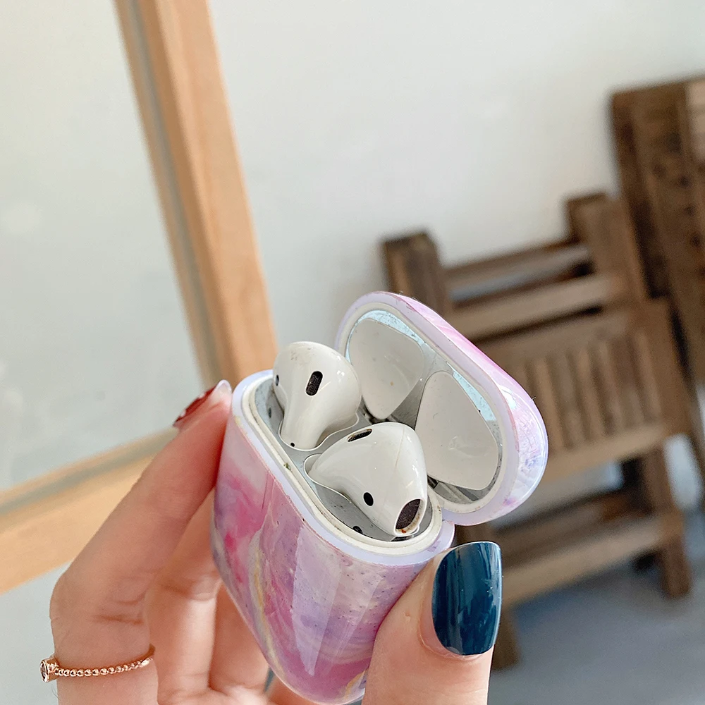 Чехол для наушников Apple Airpods Pro с мраморным рисунком защитный чехол 2 1 1/2 |