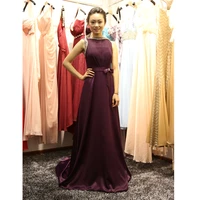 party prom gown free shipping robe de soiree 2018 new fashion purple long bandage evening vestido mother of the bride dresses