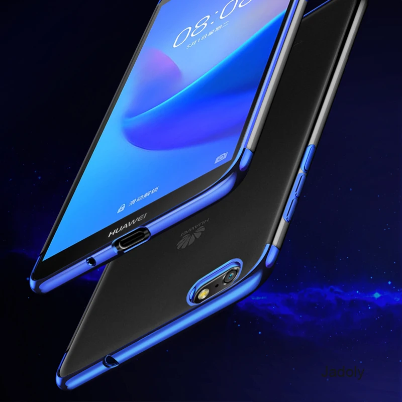 Чехол для Huawei Y5 2018 Lite Prime 2019 силиконовый мягкий чехол с гальваническим покрытием