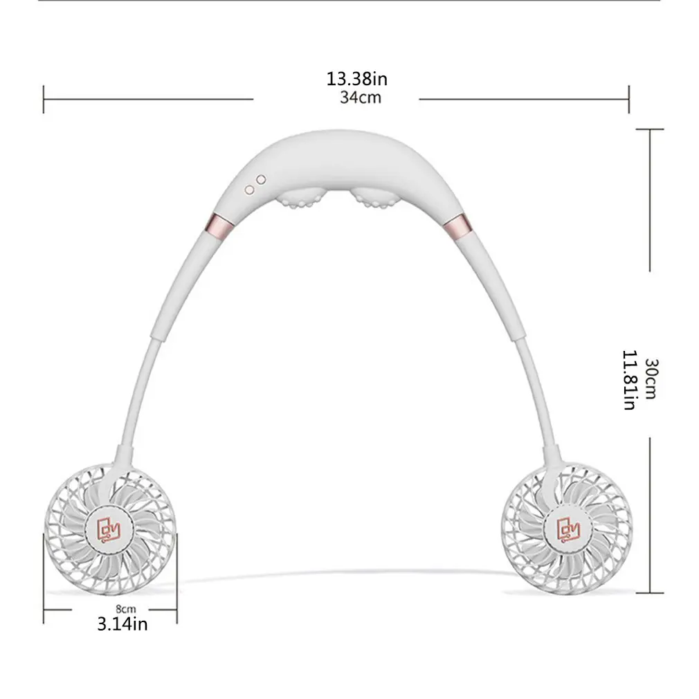 

new lazy hanging neck fan massage fan aromatherapy sports portable USB charging fan for Office Bedroom