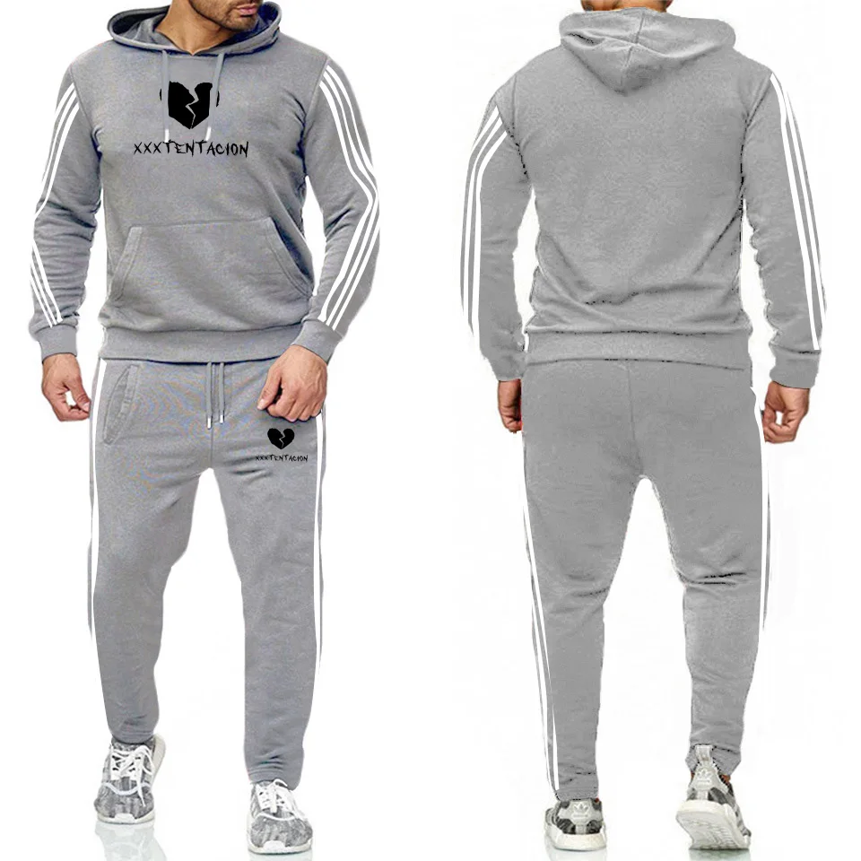 

2021 Tracksuit Men Sets Winter Hoodies Pants 2 Piece Set 3XL Fashion Hoody Mens Sweatshirt Sporting Joggers Sweatpants Suit