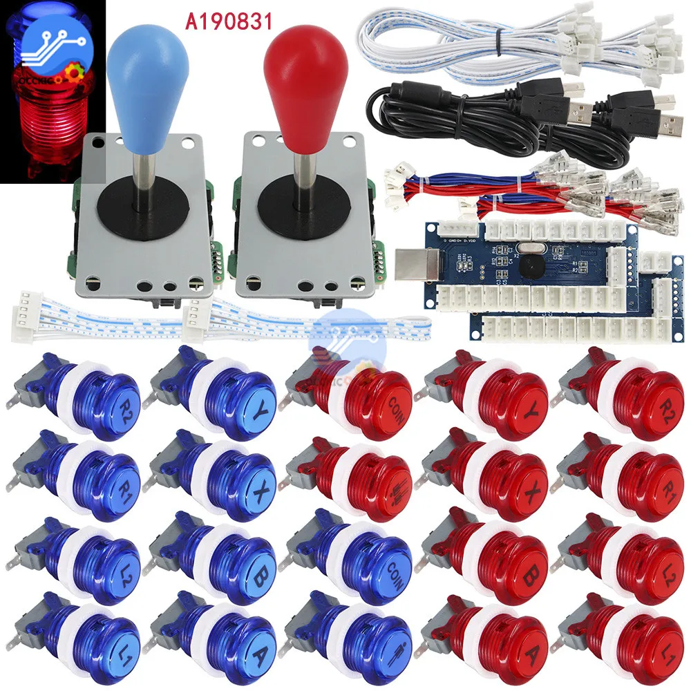 Аксессуары для аркадных джойстиков кодировщик USB ПК джойстик и кнопка MAME Fight Stick