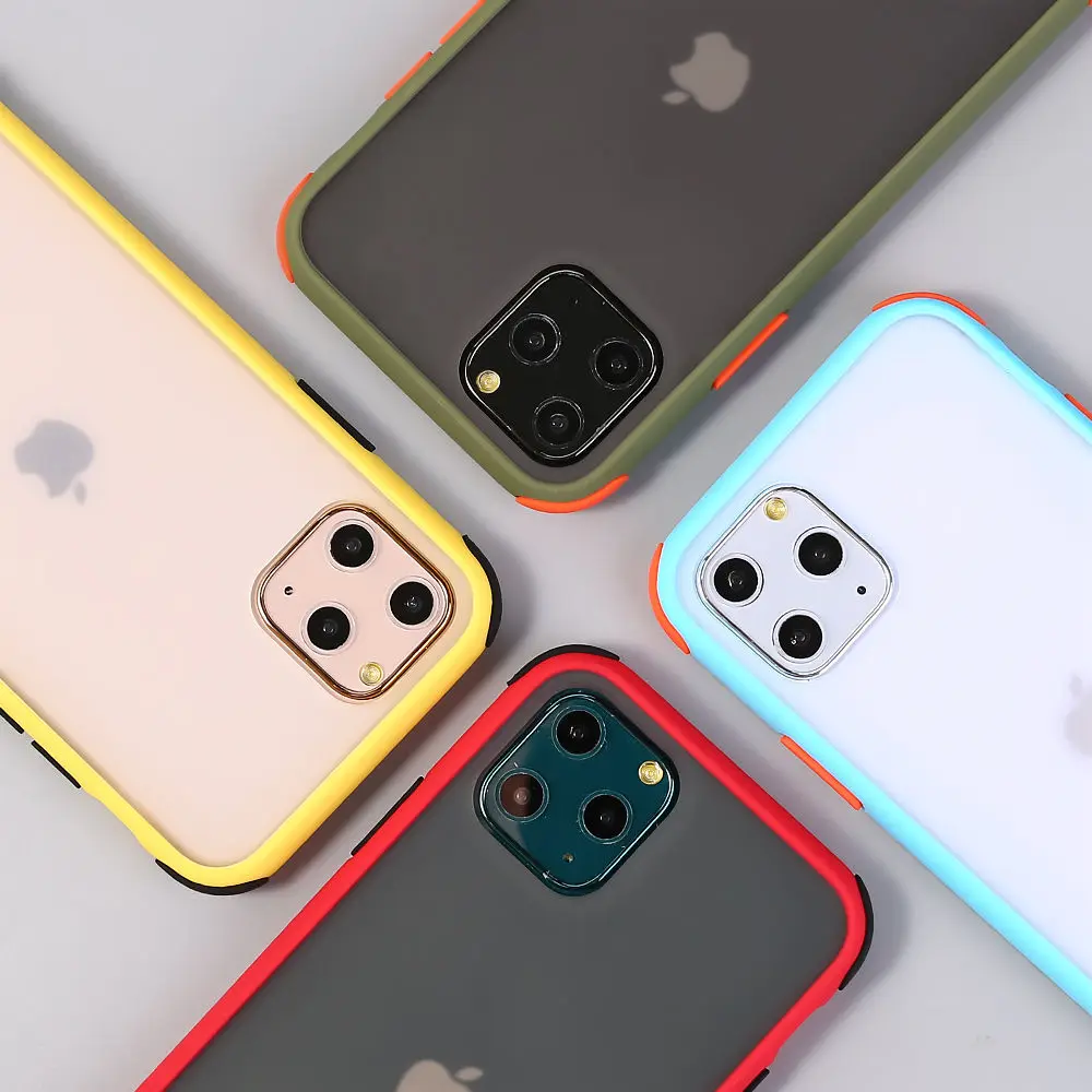 Матовый Прозрачный чехол для телефона iPhone 11 XR XS Max X 6 6S 7 8Plus Siliicone защитный бампер жесткий чехол для телефона