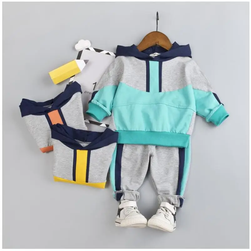 2019 Autumn New Baby Infant Sport Clothing Suits Toddler Boys Clothes Sets Hooded Coat Pants Kids Children Costume Tracksuits | Детская