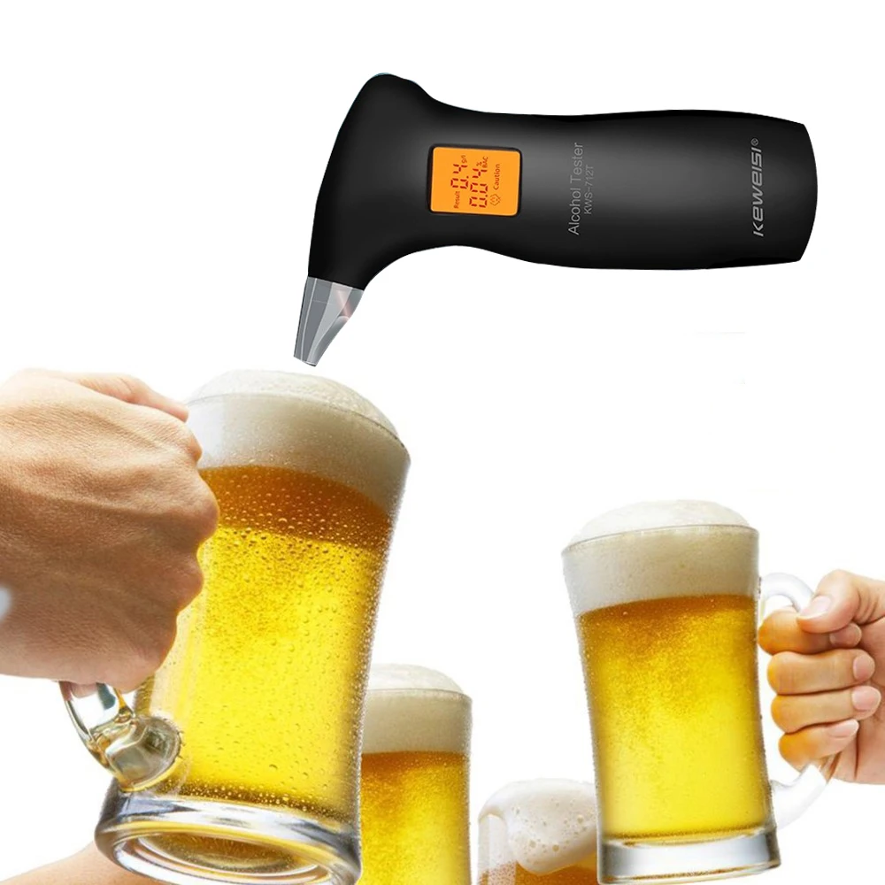 

LCD Display Digital Alcohol Tester with10pcs Mouthpieces , Police Alert Breath Alcohol Tester Device Breathalyz AnalyzerDetector