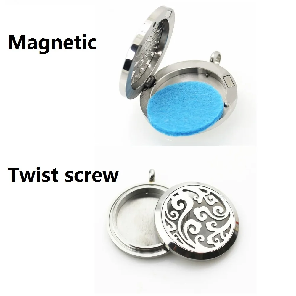 Модные магнитные/Твист 30 мм ароматерапия духи медальон с кристаллами 316L Подвеска