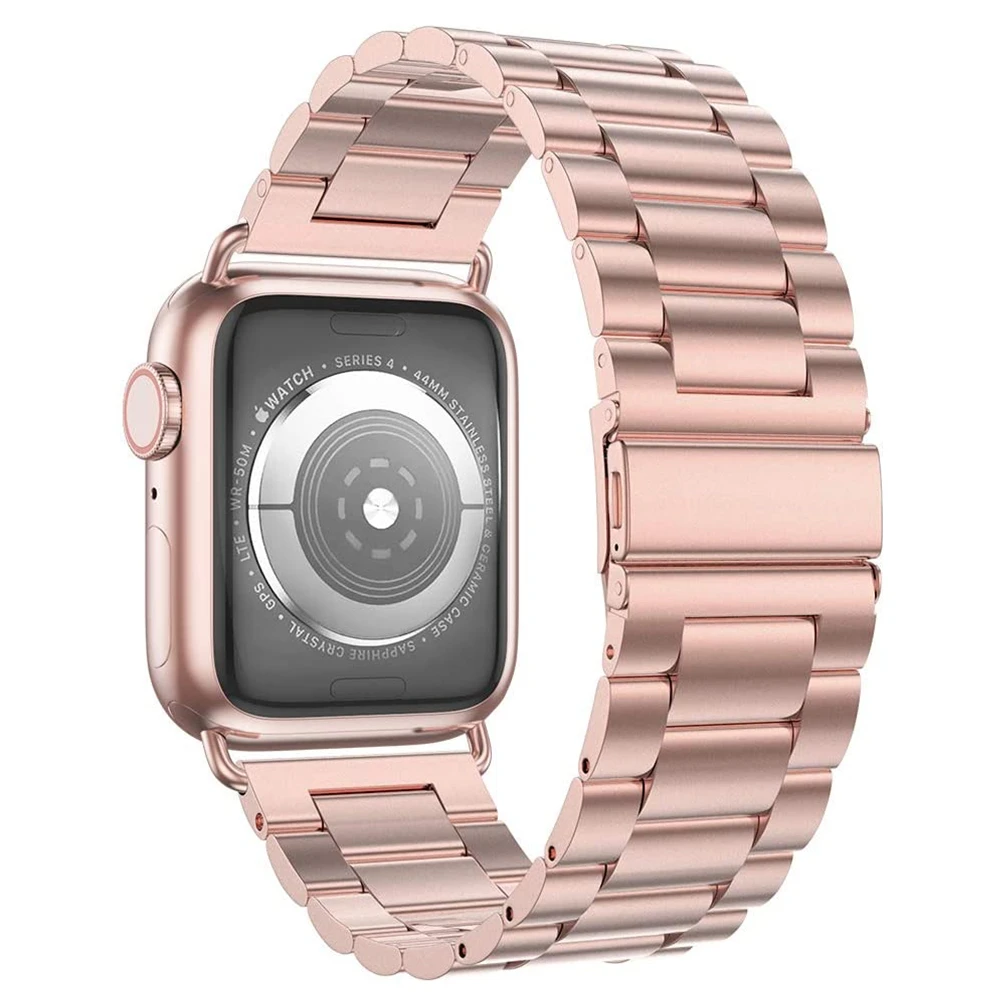 

Strap for Apple Watch 5 Band 42mm 44mm 38mm 40mm Business Stainless Steel Metal Wristband iWatch Series 5/4/3/2/1 Wrist Bracelet