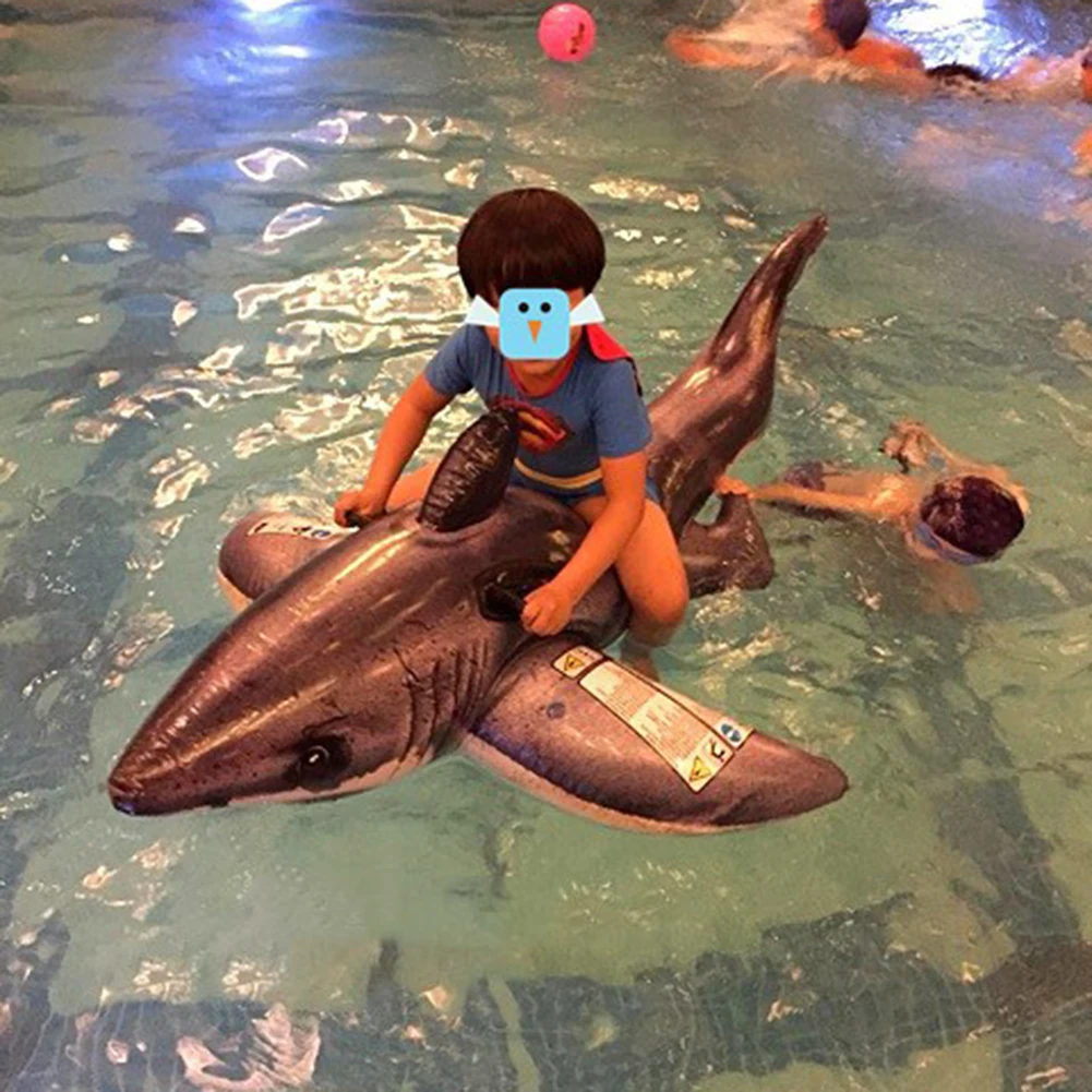 

Floating Shark Toy Water Toy Swimming Surfing Inflatable Swimming Pool Mount Swimming Ring Children's Floating Board