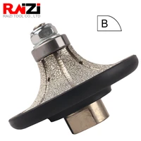 raizi diamond profile grinding wheel demi bullnose for granite marble 51013202530mm vacuum brazed profiling router bits