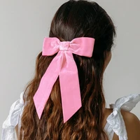 fashion vintage velvet bow hairpin for women hair clip headdress ladies simple duckbill clip hairpin ribbon hair accessories