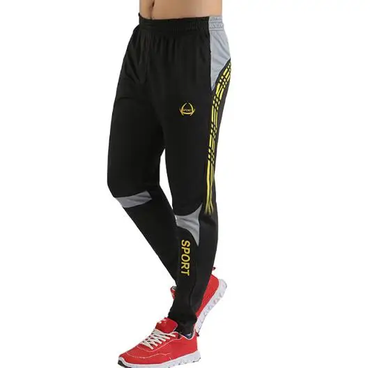 Mannen, спортивные, для бега, Broek, Zakken, Atletische Voetbal, broek, для тренировок, спортивные, эластичные, леггинсы, для бега, для спортзала, Broek, F009 - Цвет: Цвет: желтый
