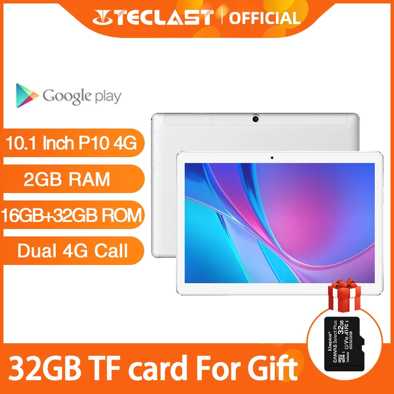 Teclast P10 4G 10 1 дюйма планшетный ПК с системой андроида и 8 0 MTK6737 4 ядра Dual Core call GPS 2 Гб