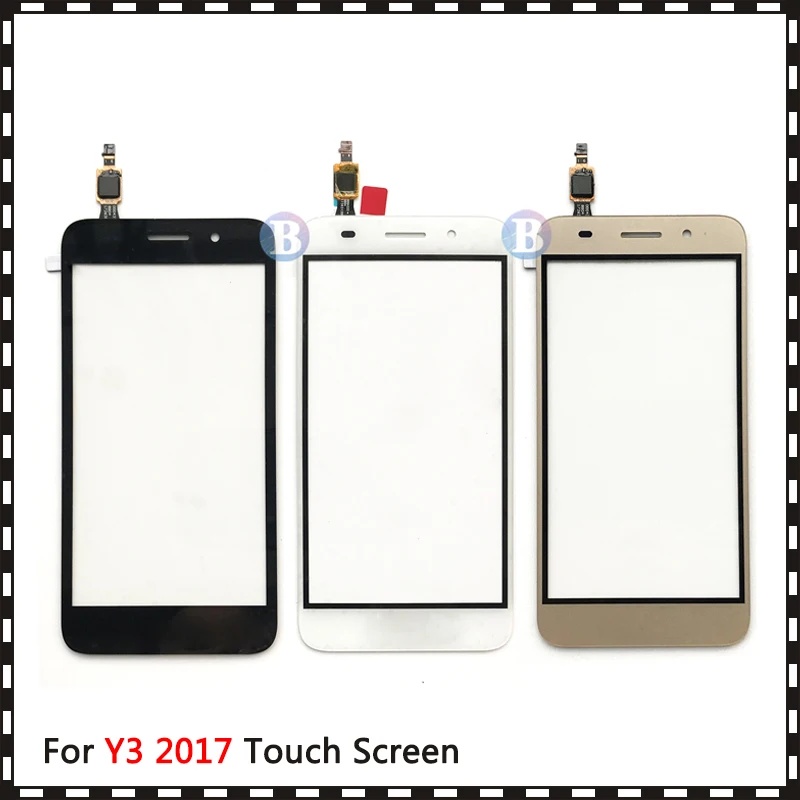 

10Pcs/lot high Quality 5.0" For Huawei Y3 2017 CRO-U00 CRO-L02 CRO-L22 Touch Screen Digitizer Sensor Outer Glass Lens Panel