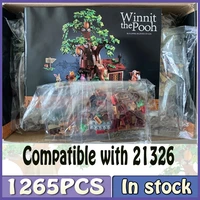 new 1265pcs winnie the pooh 21326 tree house bear building blocks bricks educational toys for kids children birthday gifts