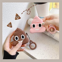 for airpods casefunny poop case for airpods 12 casesoft silicone earphone headphone cover for airpods pro case