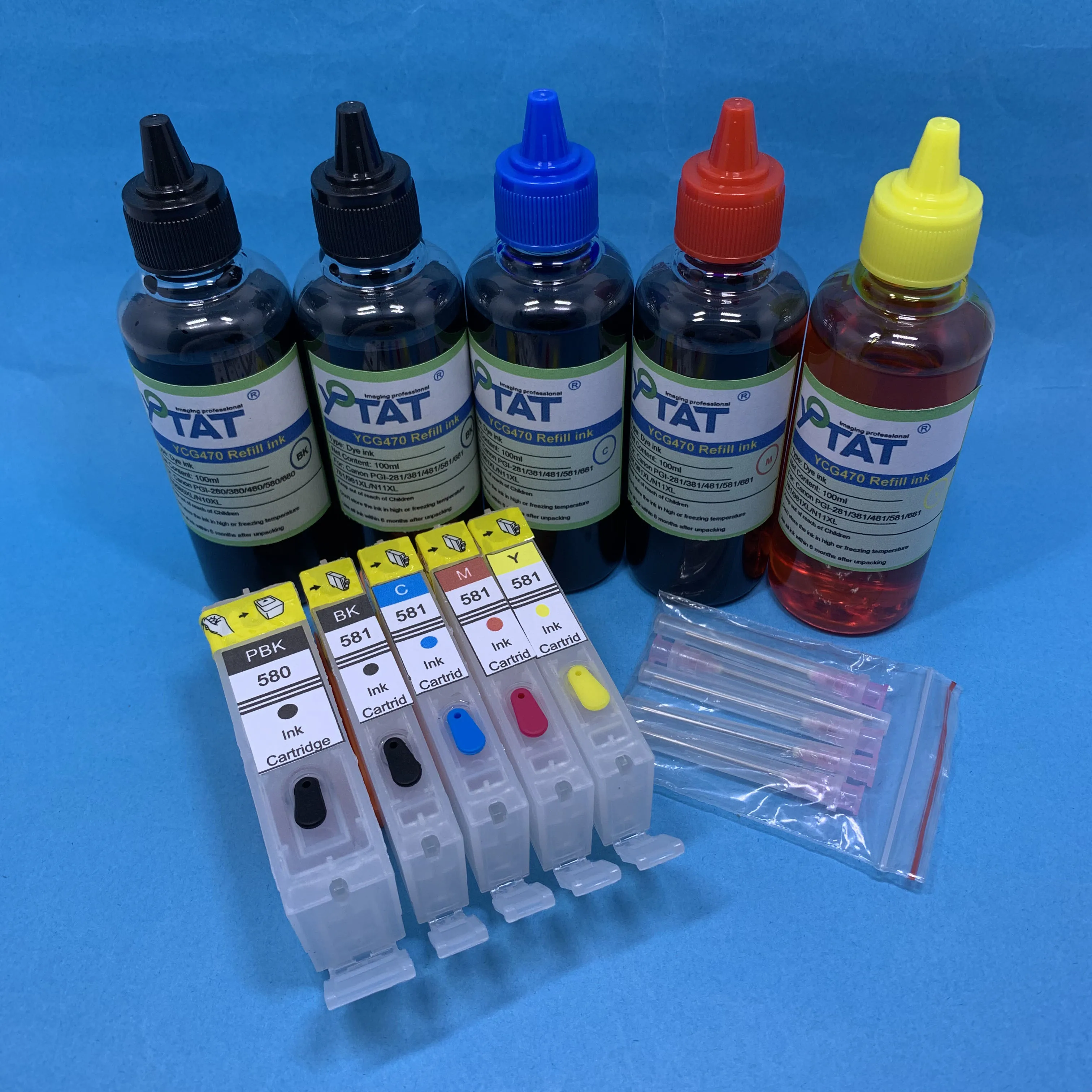 YOTAT перезаправляемый картридж PGI-580 CLI-581 PGI580 для Canon PIXMA TR7550 TR8550 TS6150 TS6151 TS8150 TS8151 TS8152