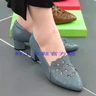 Женская обувь на каблуке, Новинка лета 2021, женская обувь с вышивкой, женская обувь