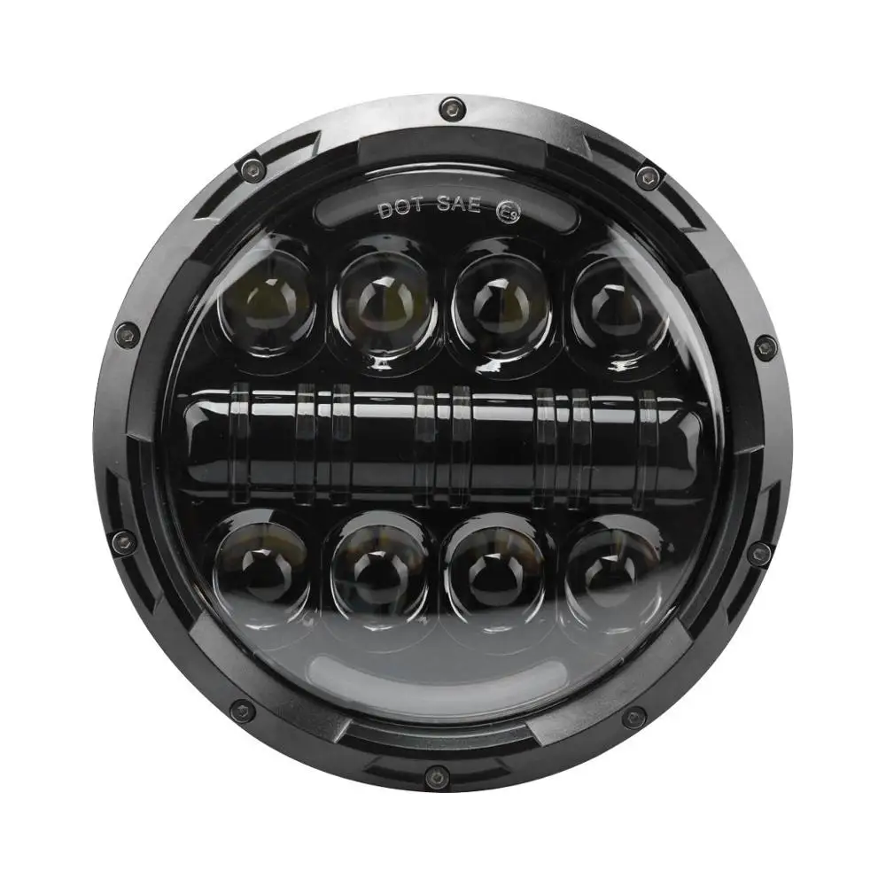 Хромированная мотоциклетсветодиодный светодиодная фара 7 дюймовый проектор с