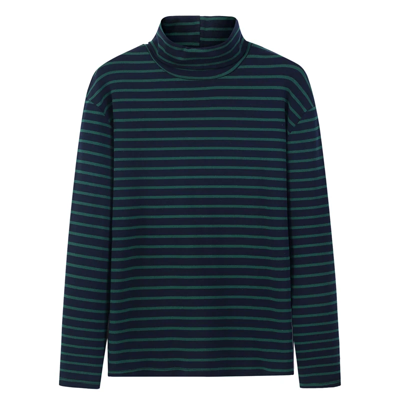 Мужской Полосатый пуловер с высоким воротником осенний и зимний мужской тонкий