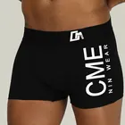 Мужские хлопковые трусы-боксеры C, черныебелые дышащие мягкие шорты с принтом, Размеры MLXLXXL, нижнее белье для мужчин