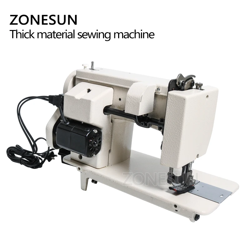 

ZONESUN 106-RP Leather Sewing Machine Fur Household Fell Clothes Thicken Sewing Tool Thick Fabric Material Reverse ZAG Stitch D