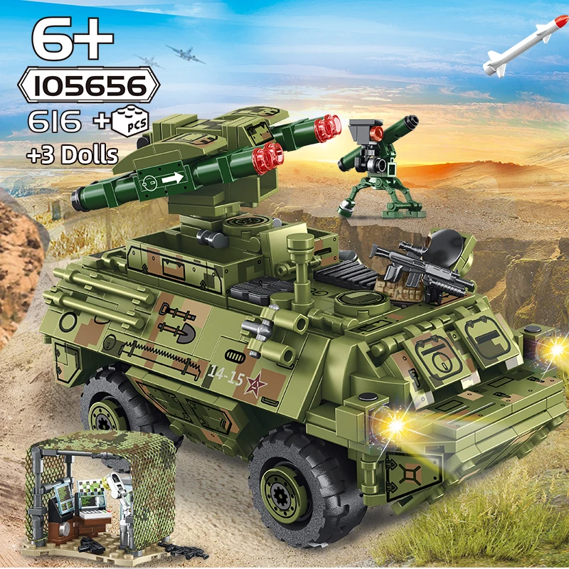 Блоки SEMBO модель военного танка Panzer строительные блоки техническая машина WW2