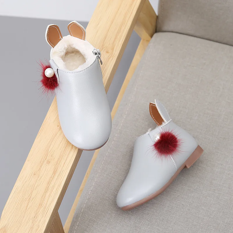 JUSTSL/сапоги для девочек с заячьими ушками Хлопковые ботинки Детские Сезон осень