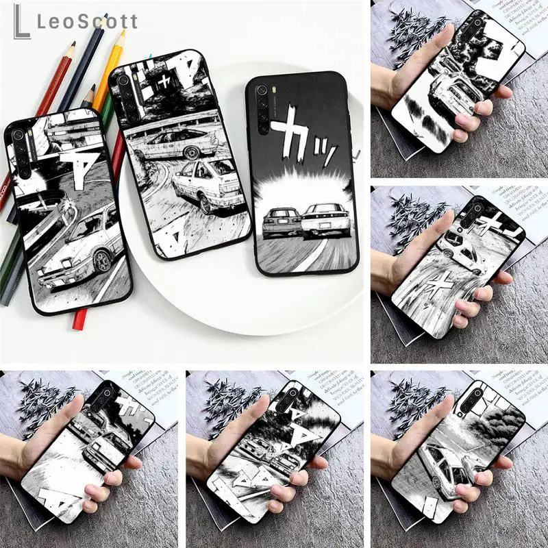 

Cartoon initial d JDM Drift Phone Case For Xiaomi Redmi note 7 8 9 pro 8T 9S Mi Note 10 Lite pro