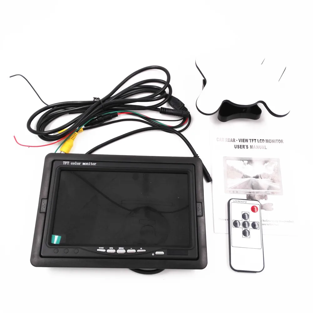 Новый автомобильный монитор 7 дюймов цифровой цветной ЖК дисплей TFT 16:9 заднего