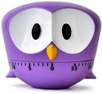 cartoon owl mechanical timers 60 minutes kitchen cooking timer clock loud alarm counters mini size manual no batteries required