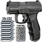 BB Gun Series 4 пистолет, пневматический пистолет, пять диоксидов углерода и упаковка свинцовых пуль 500 карат, стандартный металлический настенный знак