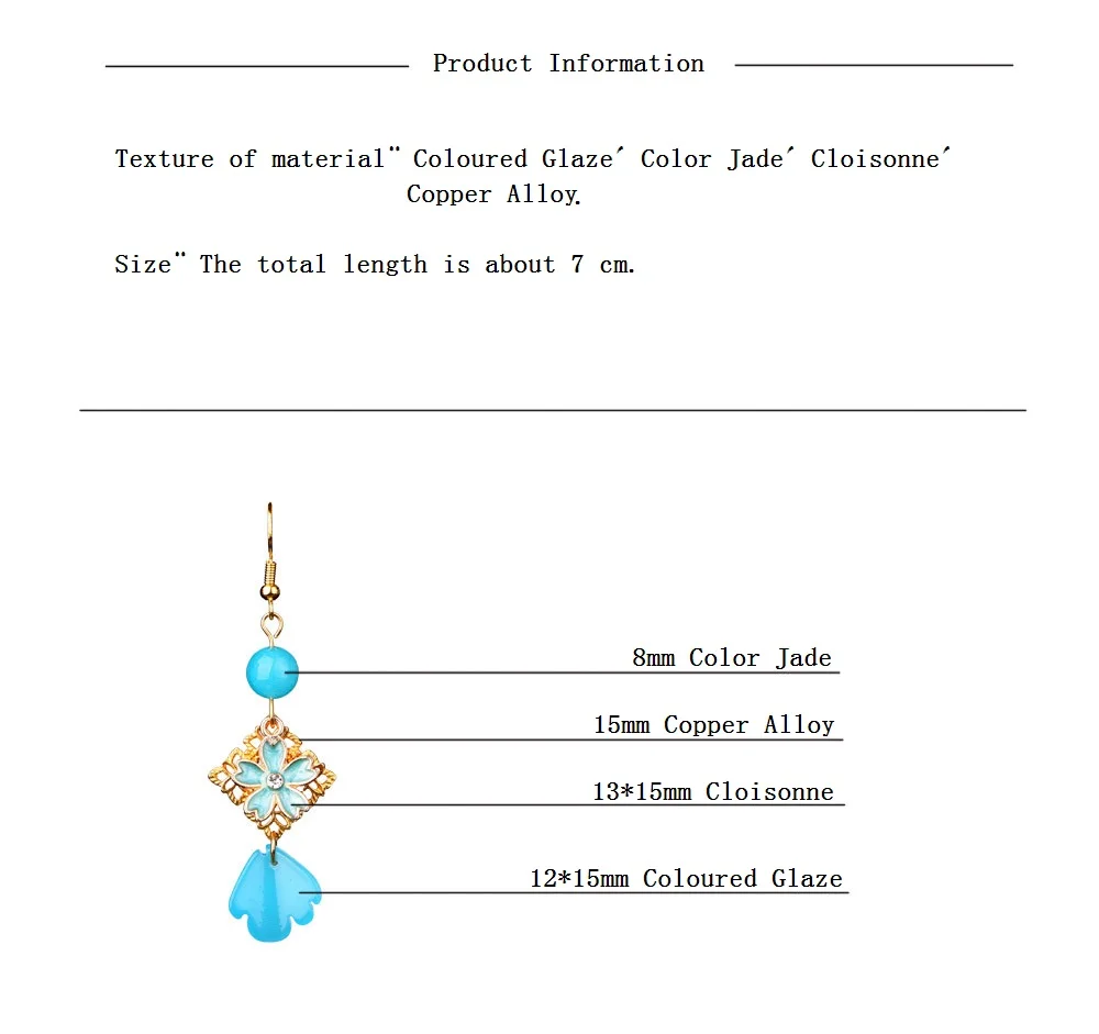 Уникальные Винтажные серьги капельки оригинальные темпераментные синие цветные