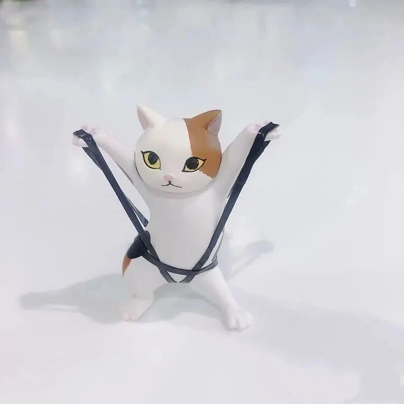 

5pcs Dancing Cats Figurine for Home Decoration Kawaii Desk Accessories Bedroom Aesthetic Room Decor Living Room Office Figure