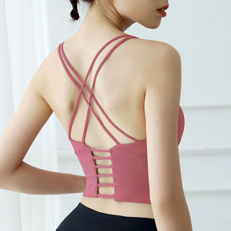 Спортивный топ спортивный бюстгальтер с красивой спиной укороченный