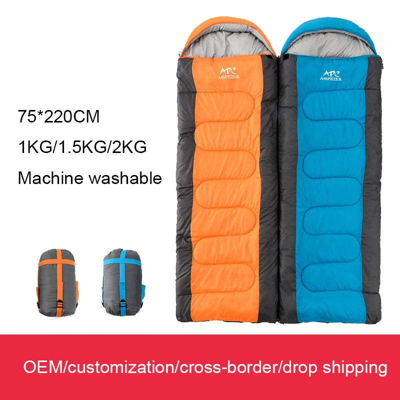 

2021 New Adult With Hood Sleeping Bag Camping Office Lunch Break Home Sleeping Bag Adult Mummy Style Sleeping Bag Camping Travel