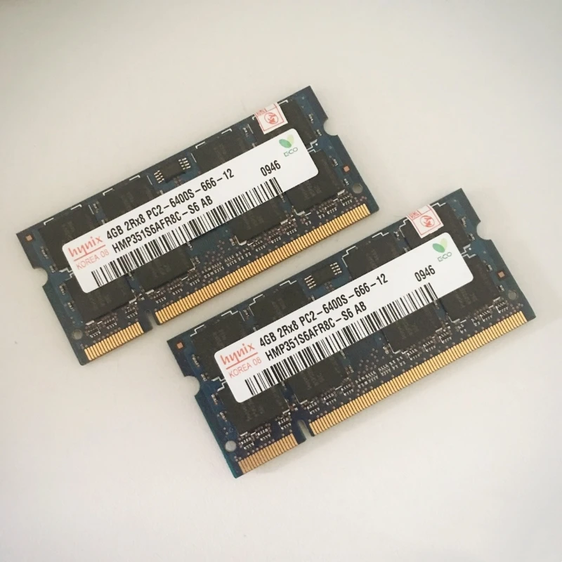 Hynix оперативная память DDR2 4 ГБ 800 МГц для ноутбука Гб 2Rx8 PC2 6400S 666 12 ddr2 ОЗУ 200PIN 1 8 в