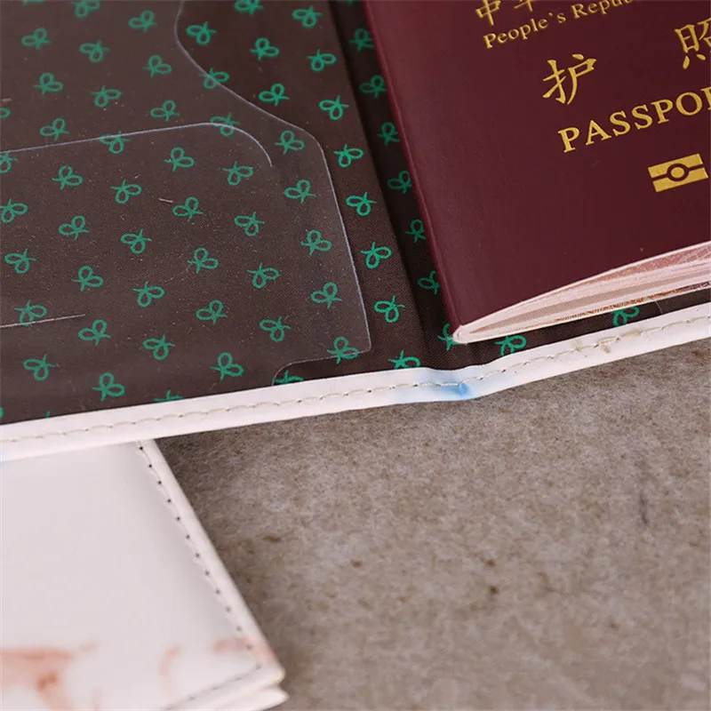 Дорожные аксессуары винтажный Мраморный держатель для паспорта Обложка