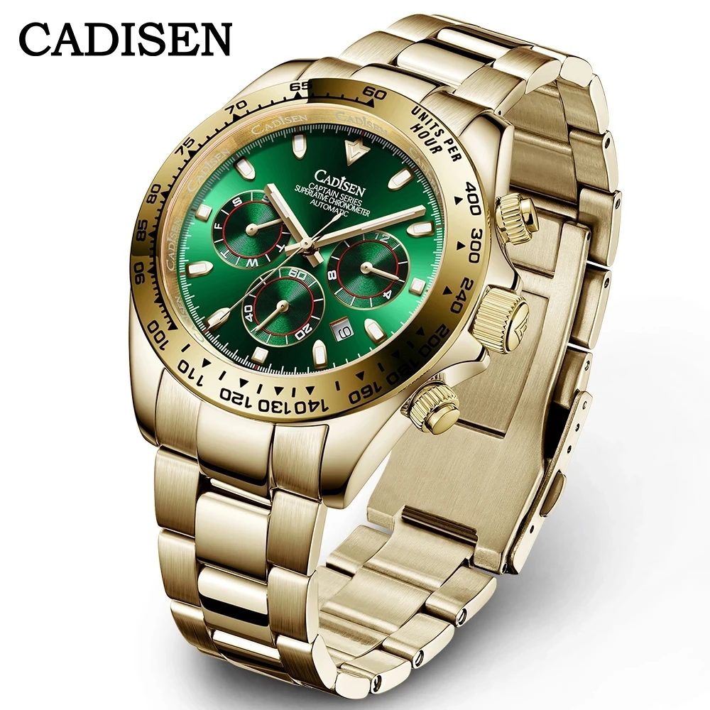 

CADISEN Automatic Machinery Men's Watches Luxury Ceramics Watch Men Sport Waterproof Wristwatch Mens Clock 2021 Man watches +Box