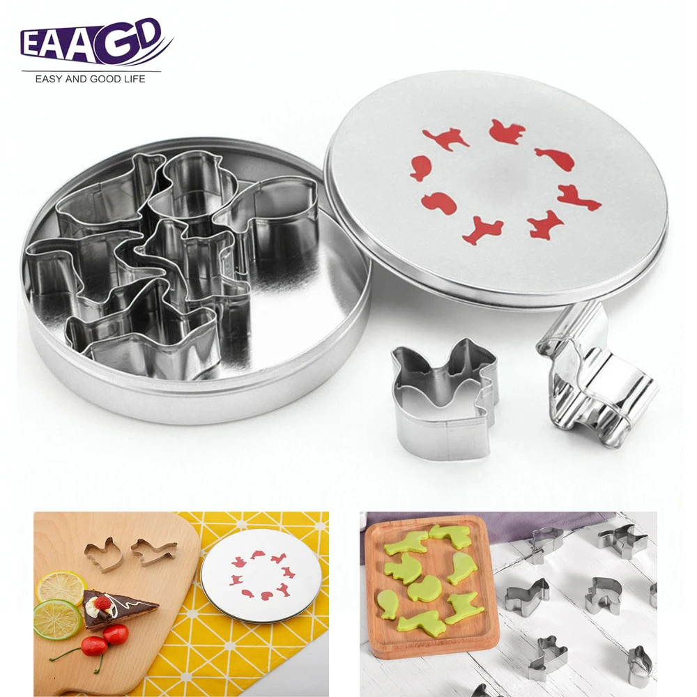 8 шт./компл. формочки для животных разных форм из нержавеющей стали | Дом и сад