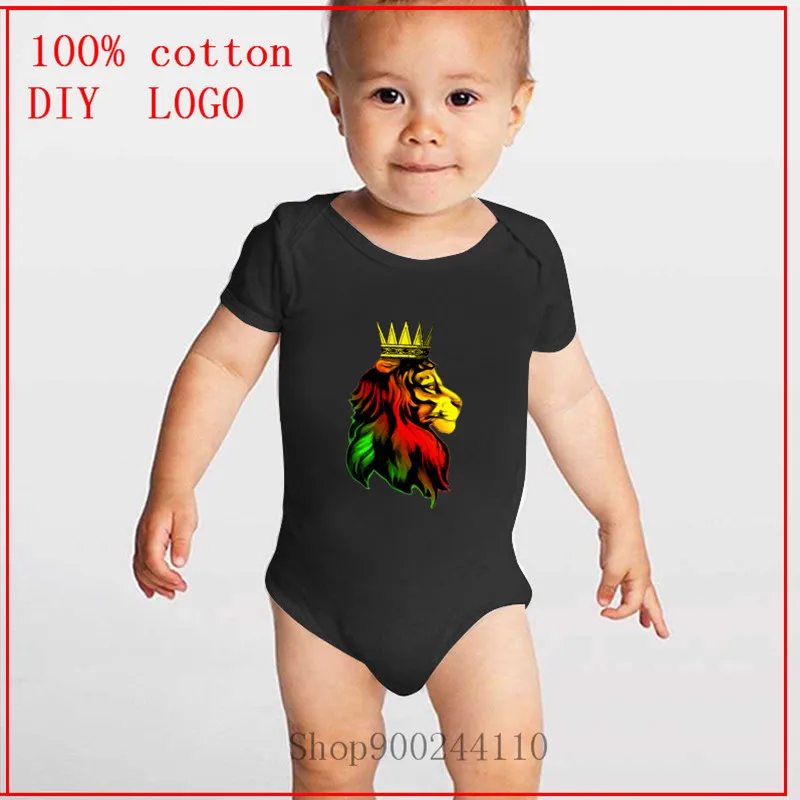 

Royal Reggae Rasta Lion printing Bodysuits Baby 0-24 M Infant Baby Clothing Toddler Summer Climbing Suit Newborn Kids One Piece