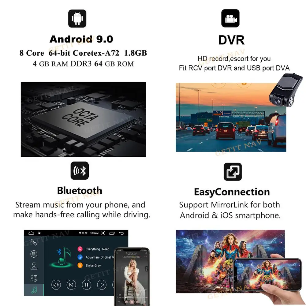 Автомобильный DVD плеер PX6 64 Гб ПЗУ Android 9 0 мультимедийный для BMW E90 E91 E92 E93 318 320 325 с gps