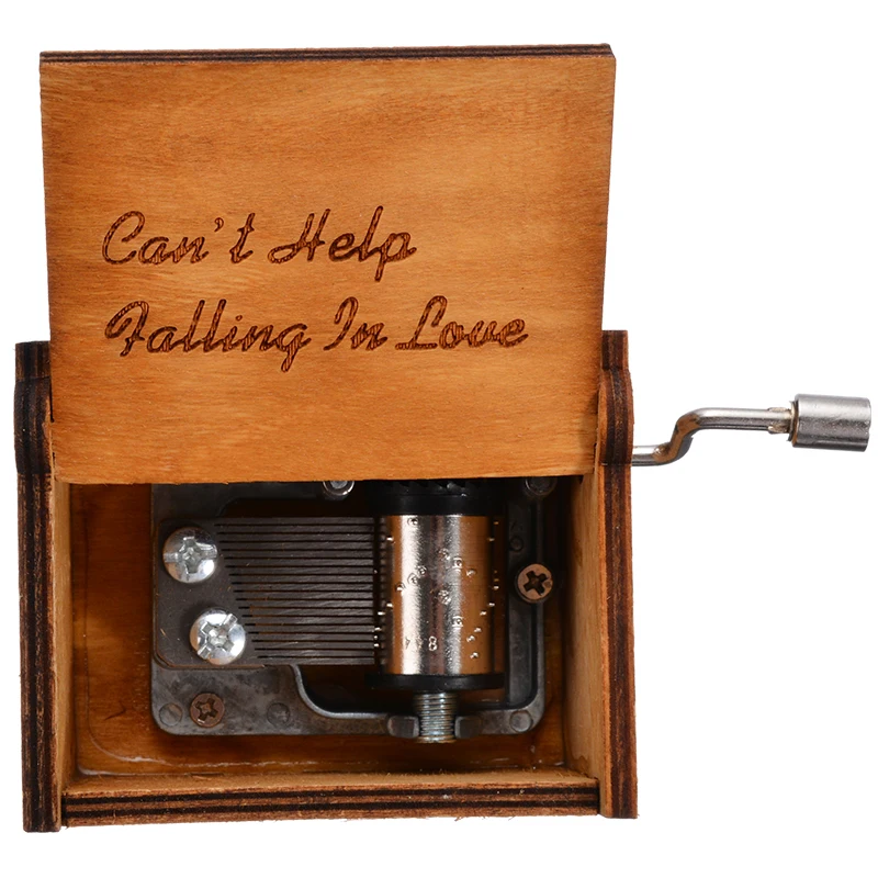 Деревянная музыкальная шкатулка не может влюбиться 1 шт. антикварная гравировка