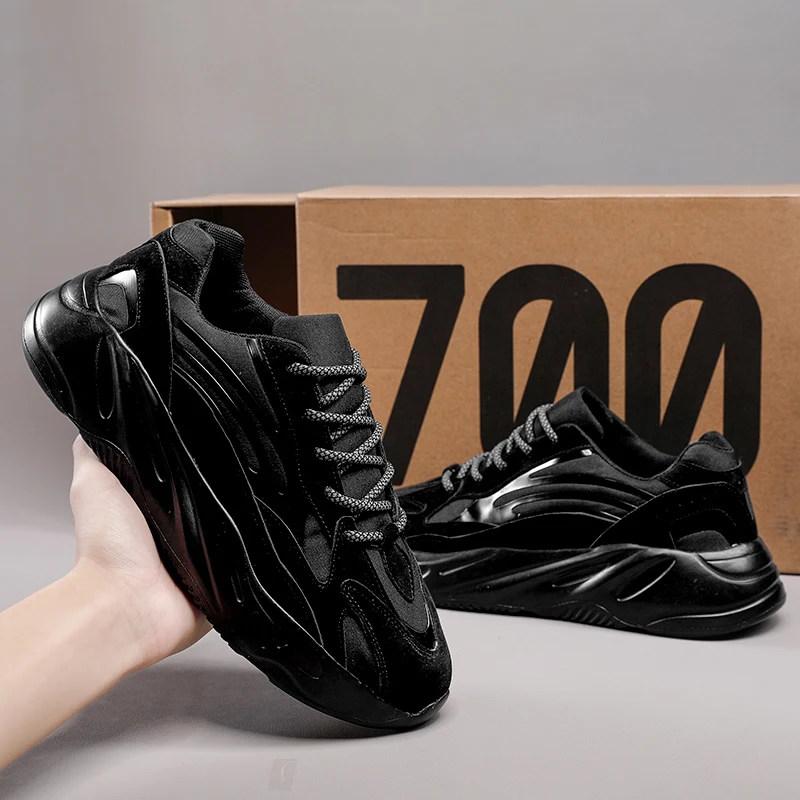 

Free Shipping Top Quality Men Women Running Summer Breathable Reflective Platform Casual Black White Sport Shoes