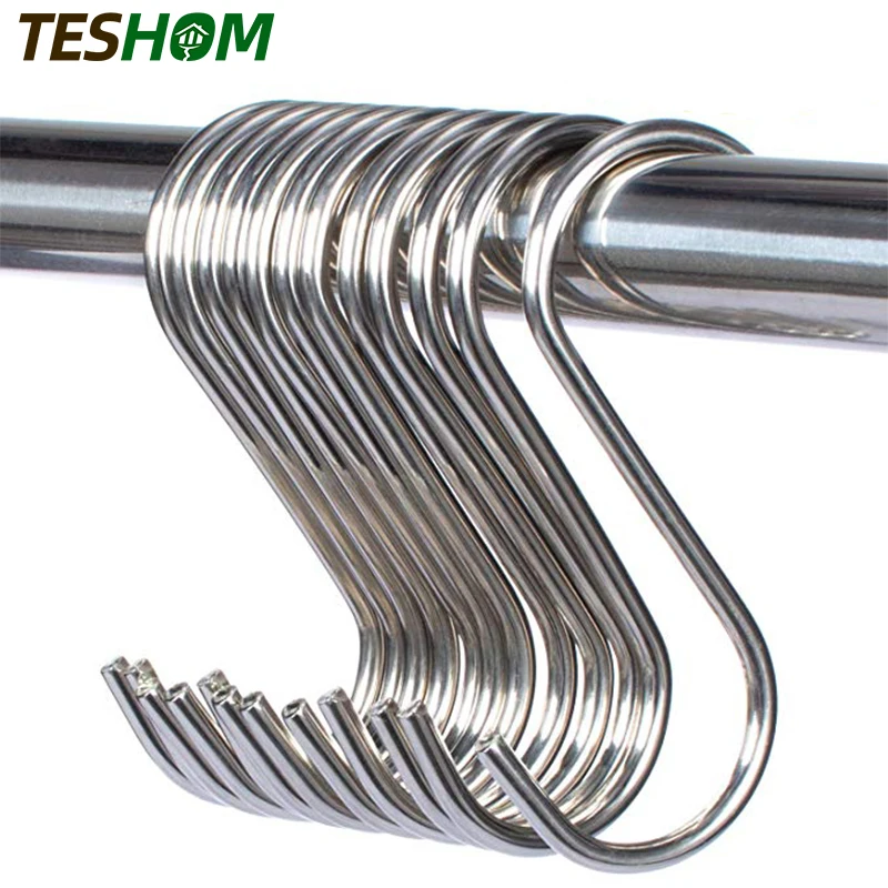 5/10 шт. Крючки S образная Подвесная подставка для кастрюль крючки вешалок кухонных