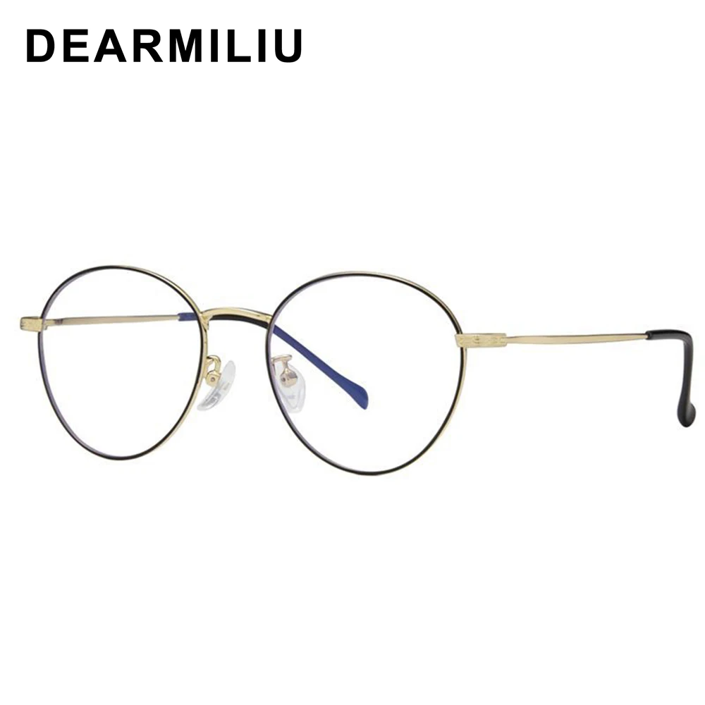 Очки DEARMILIU в овальной оправе из розового золота с блокировкой светильник