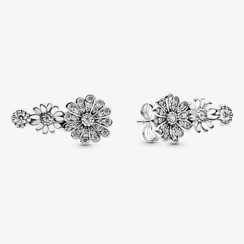 

Flower Square Sparkle Honeycomb Hexagon pan Earring 925 Sterling Silver Earring For Women Gift DIY Jewelry