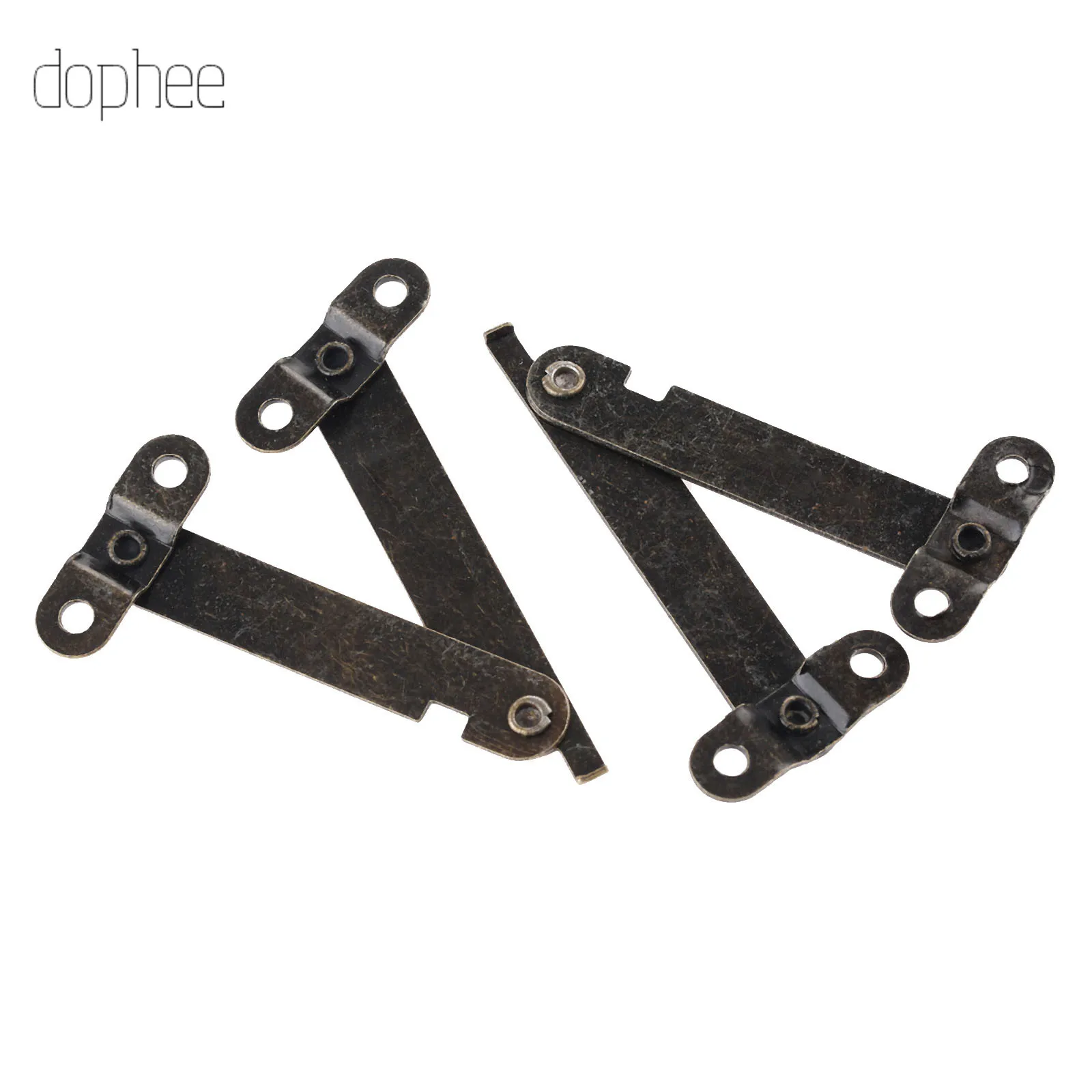 Dophee 2/6 шт. мебельные петли Античная бронзовая крышка Поддержка для коробки